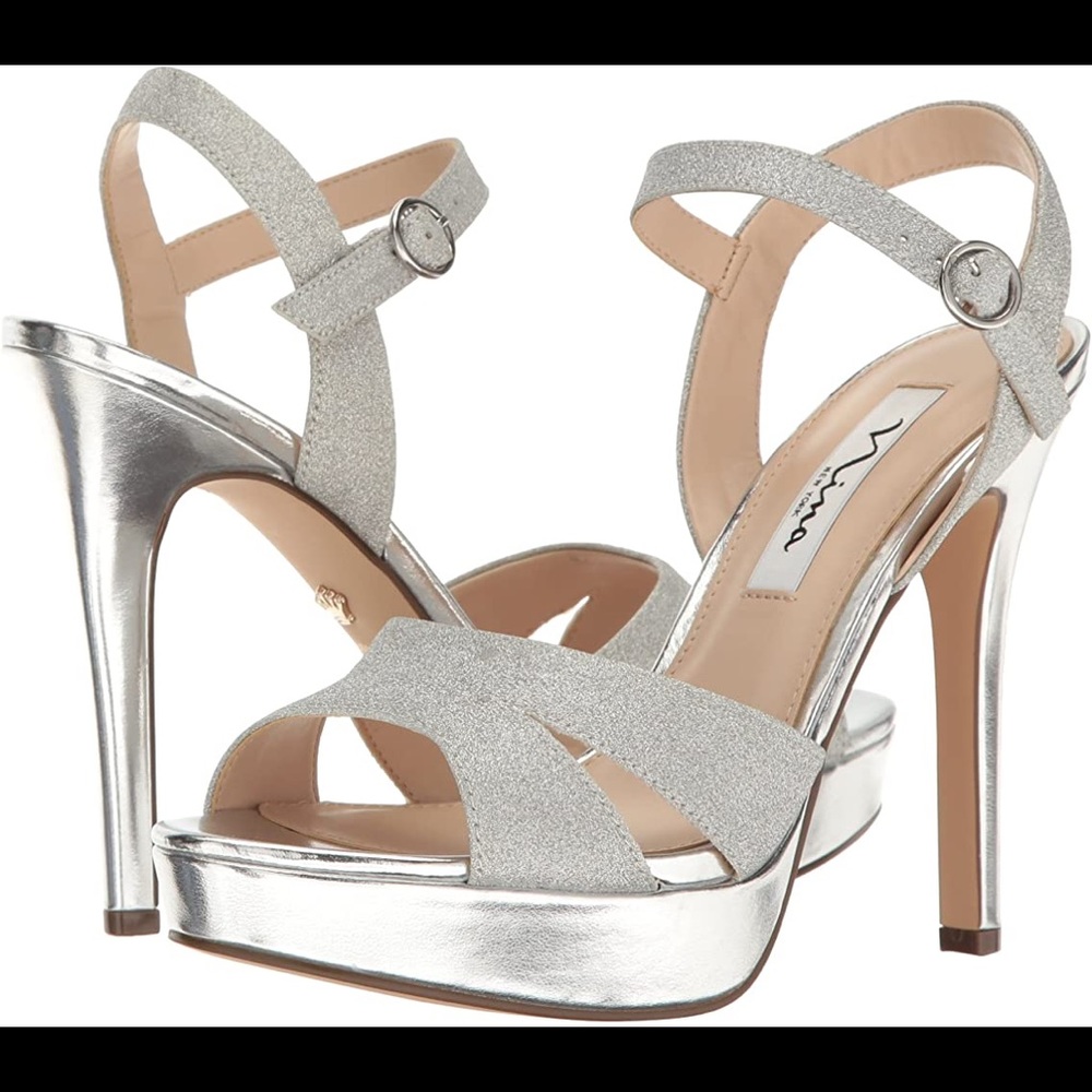 Nina silver high heels